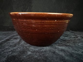 Marcrest Daisy Dot Oven Proof Heavy Stoneware Brown Mixing Bowl