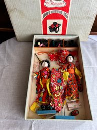 Pair Of Vintage 'The Hanako' Japanese Dolls With Three Wigs Each