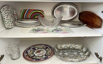 Over 15 Platters Of Many Materials & Origins Including Homer Laughlin, Casafina & Many More