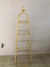 Gold Tone And Glass Display Shelf