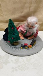 A Vintage Annalee Time Out Santa Playing With Train 10' - 1981'-1991'- Made In New Hampshire