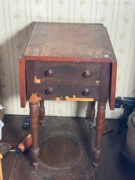 A 19TH CENTURY TWO DRAWER WORK TABLE