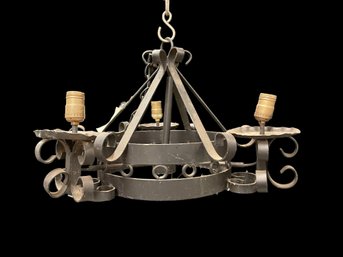 Wrought Iron 3 Arm Chandelier