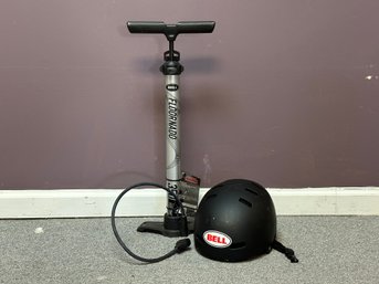 Bell Floornado Bike Pump & Bell Bike Helmet