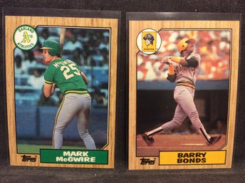 1987 Topps Mark McGwire & Barry Bonds Rookie Cards - M