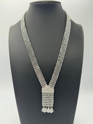 Vintage Swarovski Stunning Silver Tone Crystal Statement Necklace
