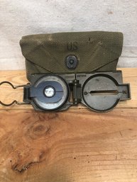 Military Compass In Original Belt Pouch