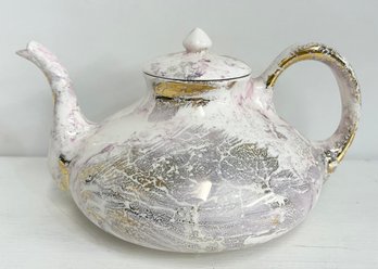 Sascha Brastoff Ballet Pink & Gold Teapot