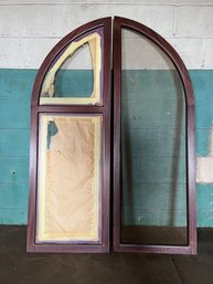 A Cathedral Inspired Wood Frame Window And Copper Screen