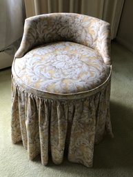 Accent Seating Vanity Stool With Pleated Skirt