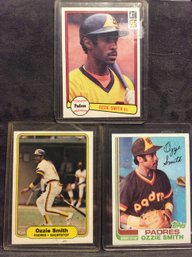 1982 Topps-Donruss-Fleer Ozzie Smith Cards - M