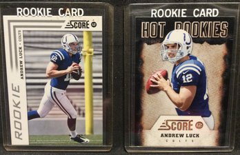 Lot Of (2) 2012 Panini Score Andrew Luck Rookie Cards - M