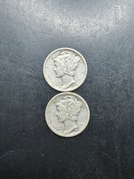 2 Mercury Dimes 1934, 1935