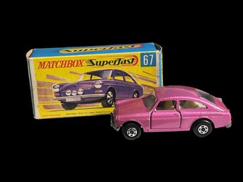 Lot A- MATCHBOX SUPERFAST PURPLE VW VOLKSWAGEN 1600TL 67 NEW W/ ORIGINAL BOX (**box Isn't Perfect)