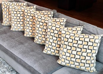 A Set Of 6 Luxe Down Throw Pillows