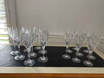 Beautiful Set Of Crystal Wine Glasses