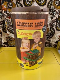 Vintage Canister Of Lincoln Logs