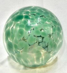 Sage Glass Sphere Confetti Light