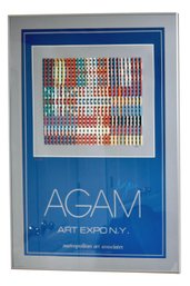 Yaacov Agam'Flags Of All Nations' Art Expo NY Metropolitan Art Associates C.1980  Signed  & Framed