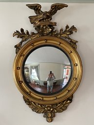 Vintage Federal Convex Mirror By Edward T. Bacon  36' Tall.