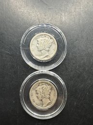 2 Mercury Dimes 1923, 1923-S