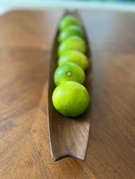 Mid Century Wooden Lime Or Lemon Bowl