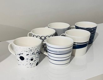 Set Of 6 Royal Doulton Pacific Accent Mugs (346)
