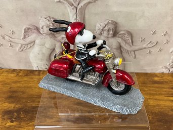 *Rare* Peanuts Collection Snoopy Joe Cool On Motorcycle Figurine