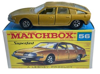 NEW IN BOX #56 BMC 1800 Pininfarina Gold Diecast Car In Original Box- Mint