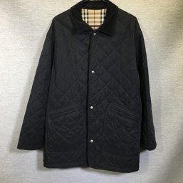Fantastic Mens Black BURBERRY Quilted Jacket - Size XL / XXL - Client Paid $1,150 - Very Nice Condition