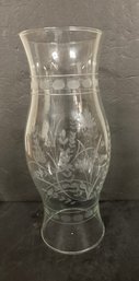 Clear Floral Engraved Candle Protector With Very Nice Design. Ral B / B4