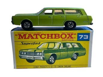 New In Box Lesney Matchbox #73 With 2 Dogs 1968 Mercury In Original Box -mint!