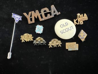 Assorted Pins: Scouts, YMCA & More