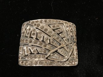 Vi Art Nouveau Silver And Marcasite Buckle From The Estate Of An Opera Singer From The 1920s