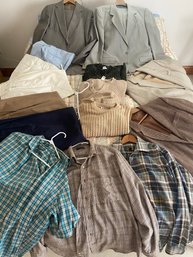 Mens Clothing: Wool Suits, Pants (36x30), Shorts, Shirts, Sweaters Size Medium