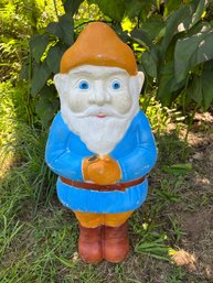 Vintage Gnome Or Elf Plastic Blow Mold Christmas Lawn Decoration