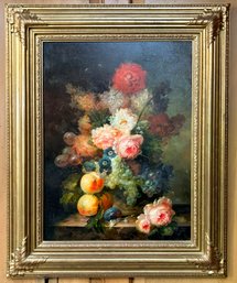 A Fine Art Giclee On Board Still Life, In Gilt Wood Frame