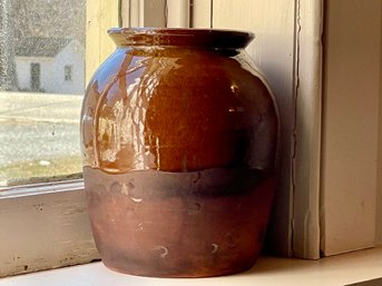 Early 19th C. New England Redware Jar