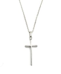 Vintage Sterling Silver Cross Necklace