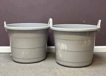 A Pair Of Rope-Handled Party Tubs