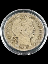 1902 Barber Silver Half Dollar