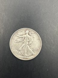 1939-D Walking Liberty Silver Half Dollar