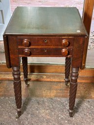 ANTIQUE MAHOGANY TWO DRAWER WORK TABLE