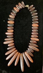 Beautiful Vintage Wooden Necklace Made In Papua New Guinea 1977