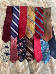 Assorted Mens Ties: Yves Saint Laurent, DKNY, Kenneth Cole, Stafford