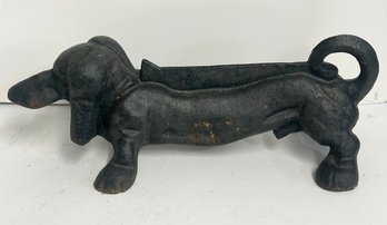 Vintage Cast Iron Dachshund Boot Scraper