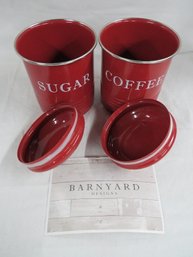 Metal Lidded Canisters By Barnyard Design