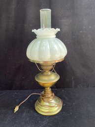 Vintage Brass Hurricane Lamp