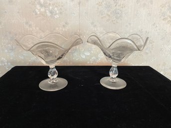 Viking Glass Clear Pedestal Compote