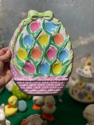 1970s Blow Mold Easter Egg Platter